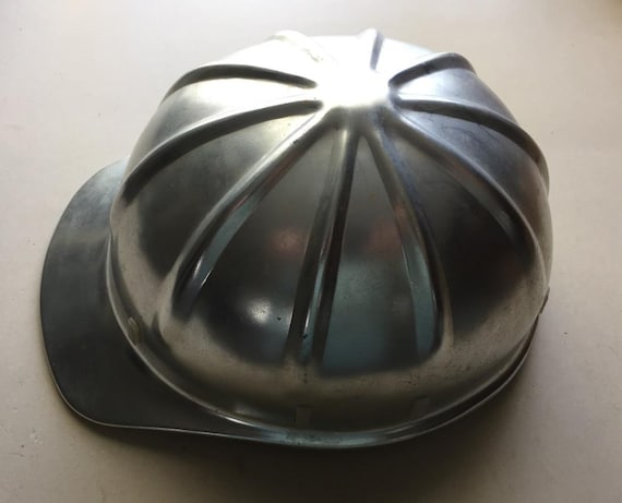 Vintage Goodall Rubber Co, Aluminum Hard Hat, Complete With Liner All Stickers