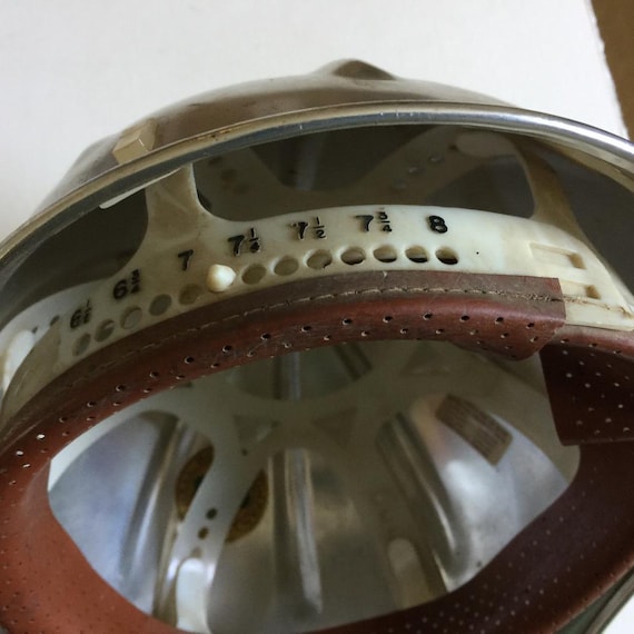 Vintage Goodall Rubber Co, Aluminum Hard Hat, Complete With Liner All Stickers View 6