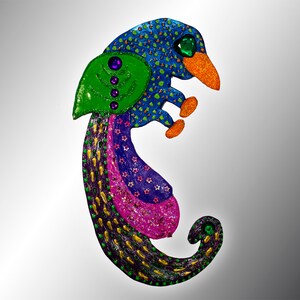 Colorful Bird Figure. Children, Baby, Nursery, Ethnic Wall Art. Room Decor.