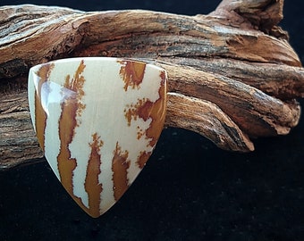 Owyhee Jasper Gemstone Cabochon, Gothic Point Shape, Designer Cabochon, Picture Jasper, Silversmithing Supplies, Semiprecious Gemstone