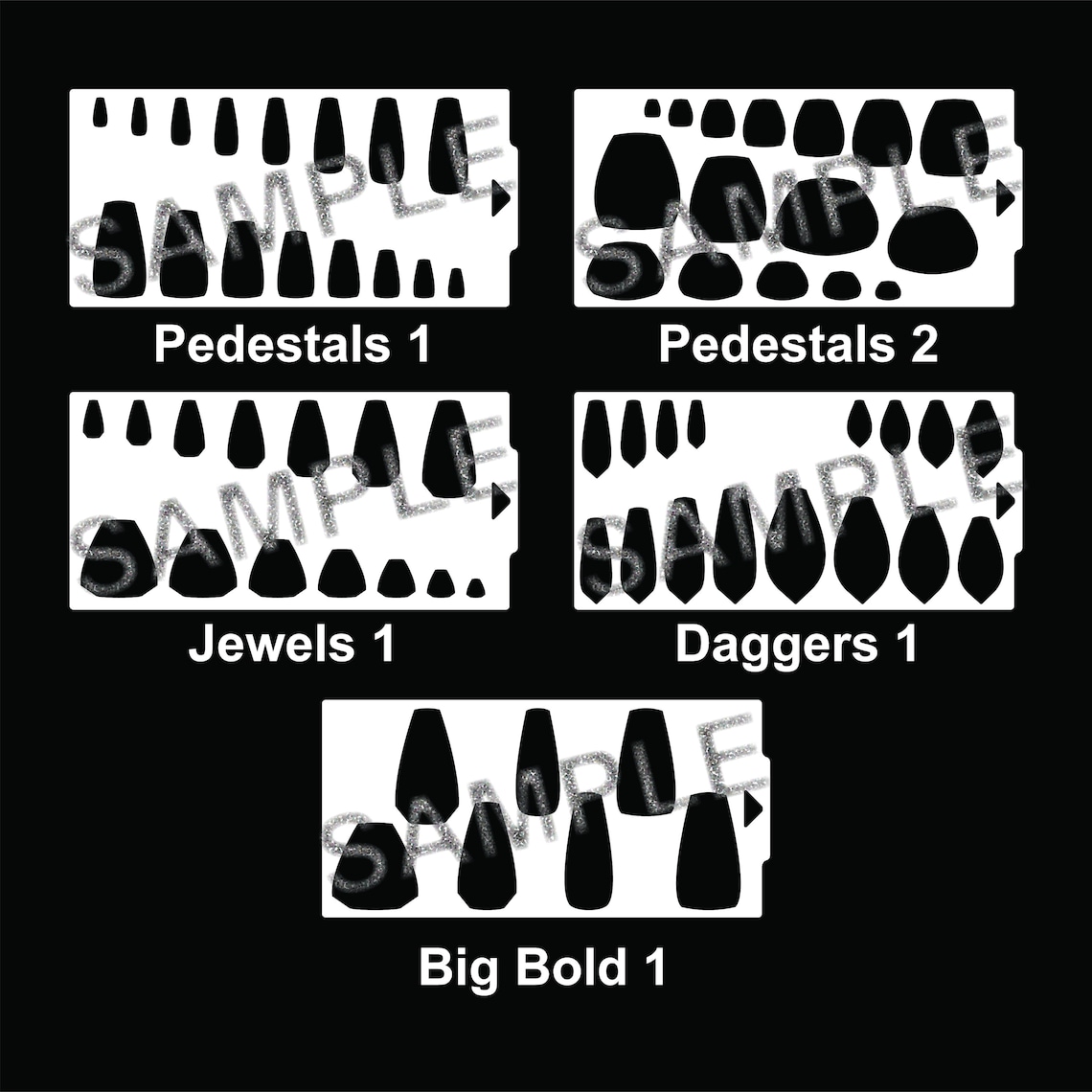 Lapidary Templates Oval Shapes 1 Cabochon Templates Plastic Etsy