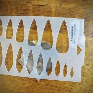 Lapidary Templates, Teardrop Shapes 2 Cabochon Templates, Plastic Templates, Art Supplies, Pattern Stencils, Talisman Templates, Crafting image 3