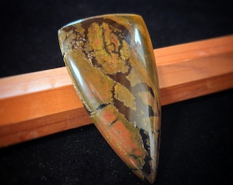 Whiskey Creek Jasper Cabochon, Elongated Gothic Point Shape, Semiprecious Gemstone for Silversmithing