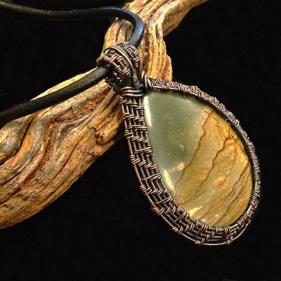 Picture Jasper Wire Wrapped Stone 