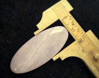 Chalcedony Designer Cabochon, Elongated Oval Shape, Blueish Purple, Semi Translucent, Silversmithing Materials, Semiprecious Gemstone
