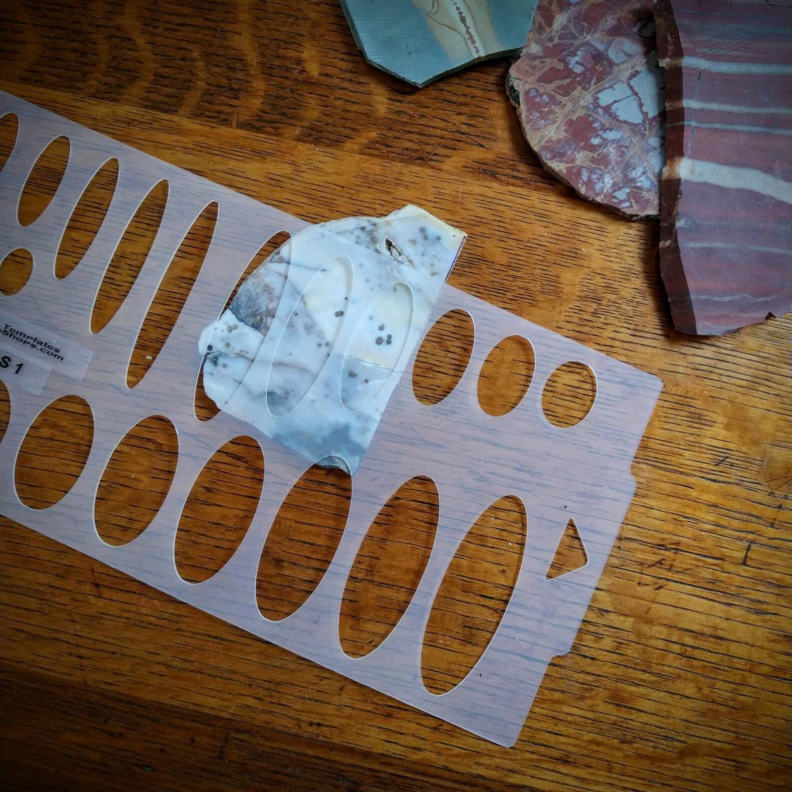 Lapidary Templates, Oval Shapes 1 Cabochon Templates, Plastic Templates