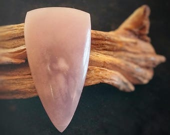 Chalcedony Designer Cabochon, Gothic Point Shape, Blueish Purple, Semi Translucent, Silversmithing Materials, Semiprecious Gemstone