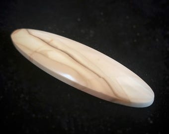 Willow Creek Jasper Designer Cabochon, Elongated Oval Shape, Triangle Cabochon, Dove Gray Colors, Metalsmithing & Jewelry Making Materials