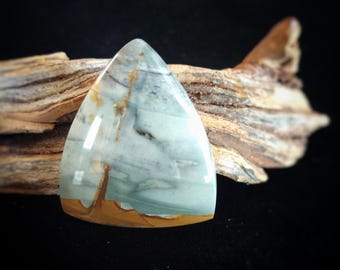 Owyhee Rift Jasper Cabochon, Semiprecious Gemstone, Silversmithing, Triangle Cabochon, Picture Jasper Designer Cabochon for Jewelry Making