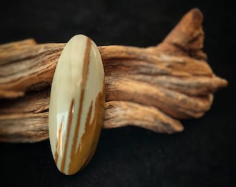 Owyhee Jasper Oval Cabochon, Elongated Oval Shape, High Quality Jasper Stone for Metalsmithing & Jewelry Projects