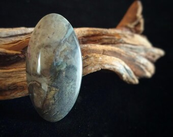 Semiprecious Gemstone, Owyhee Rift Jasper Cabochon, Traditional Oval Shape Designer Cabochon, Green and Blue Colors