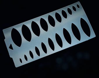 Lapidary Templates, Marquis Gem Shapes, Stencils for Jewelry Making, Crafting Templates