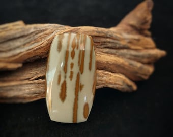 Owyhee Jasper Designer Cabochon, Elongated Barrel Shape, Semiprecious Gemstone Cabochon for jewelry making