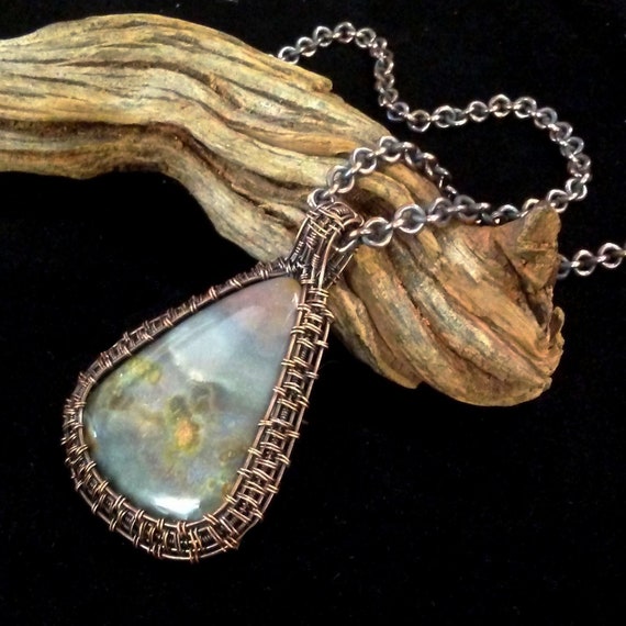 Wire Wrapped Stone Pendantcolors of 
