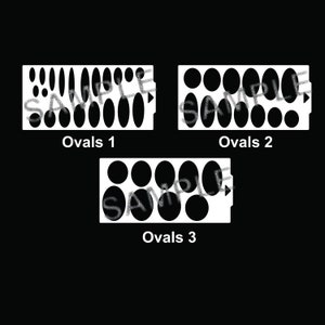 Lapidary Templates, Teardrop Shapes 1 Cabochon Templates, Plastic Templates, Art Supplies, Pattern Stencils, Talisman Templates, Crafting image 6