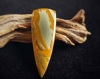 Semiprecious Gemstone Cabochon, Owyhee Jasper, Elongated Triangle or Gothic Point Shape Designer Cabochon for Jewelry Making