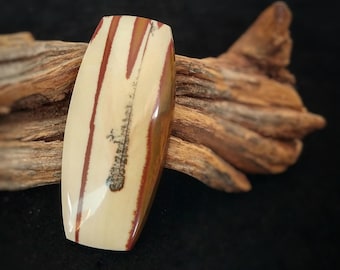 Owyhee Jasper Designer Cabochon, Elongated Rectangle Cushion Shape, Semiprecious Gemstone Cabochon, Picture Jasper Cabochon