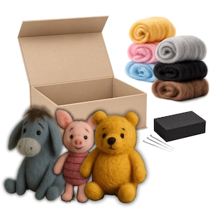 Wool Needle Felting Kit – Storybook Characters, Beginner Craft