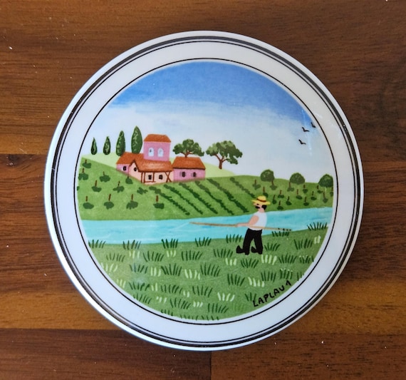 Villeroy & Boch Design Naif Trinket Dish — Laplau Art — Covered Jewelry Box — Luxembourg Porcelain