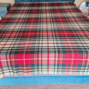 Vintage Ll Bean Plaid Wool Blanket - Etsy