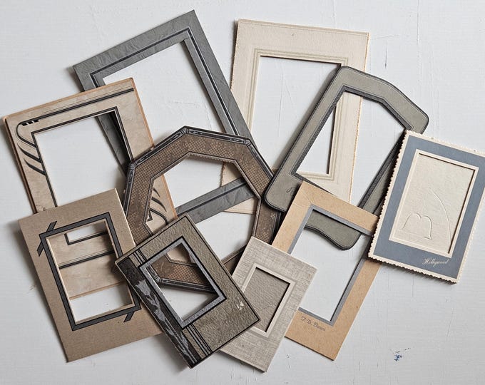 Antique Cardboard Photo Frame Mats Art Nouveau and Art Deco Designs ...