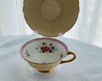 Vintage Shelley Oleander Shape Teacup and Saucer