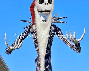 Giant Santa Hat 13 foot Jack Skellington Animatronic “Sandy Claws” Hat & attached Beard!! * Proudly handmade in USA