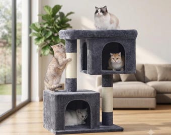Multi-Level Tree for Indoor Cats | Cat Tree Tower with Condo