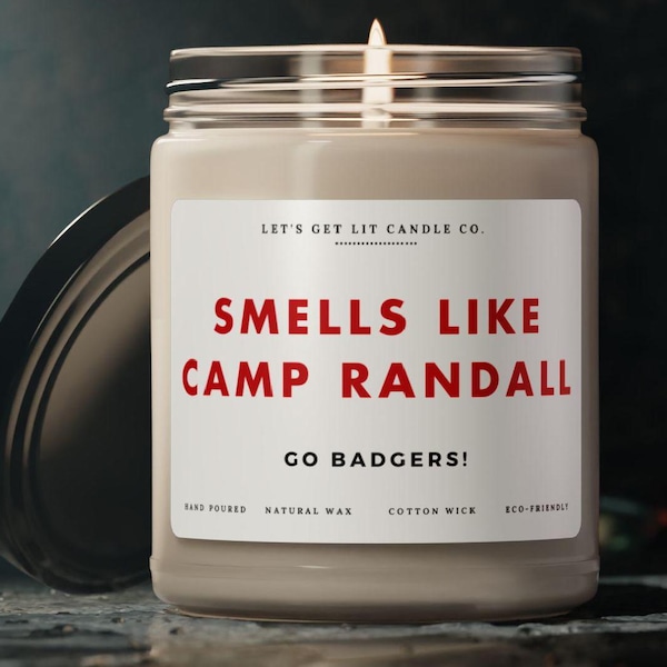 Smells Like Camp Randall, Wisconsin University Football Fan, Bucky Badger, College Football, FBS, ACC, SEC, Go Badgers, Funny gift, Birthday