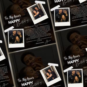 Romantic Birthday Flyer, Canva Editable Template (Digital Download)