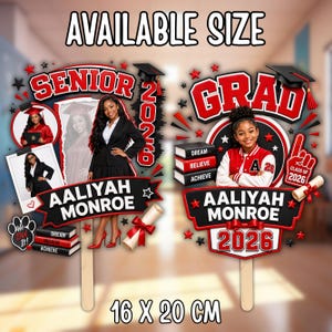 Graduation Fan Templates, Class of 2026 Canva Bundle, Digital Download, Canva Editable Template