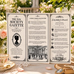 Editable Lady Whistledown Canva Template, Digital Download, Instant Download, Canva Editable Template