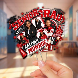 Graduation Fan Templates, Class of 2026 Canva Bundle, Digital Download, Canva Editable Template