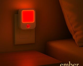 Red Wall light for Bedroom night light Motion Sensor Plug In Dimmable Night Light sleep friendly modern bedroom decor lighting