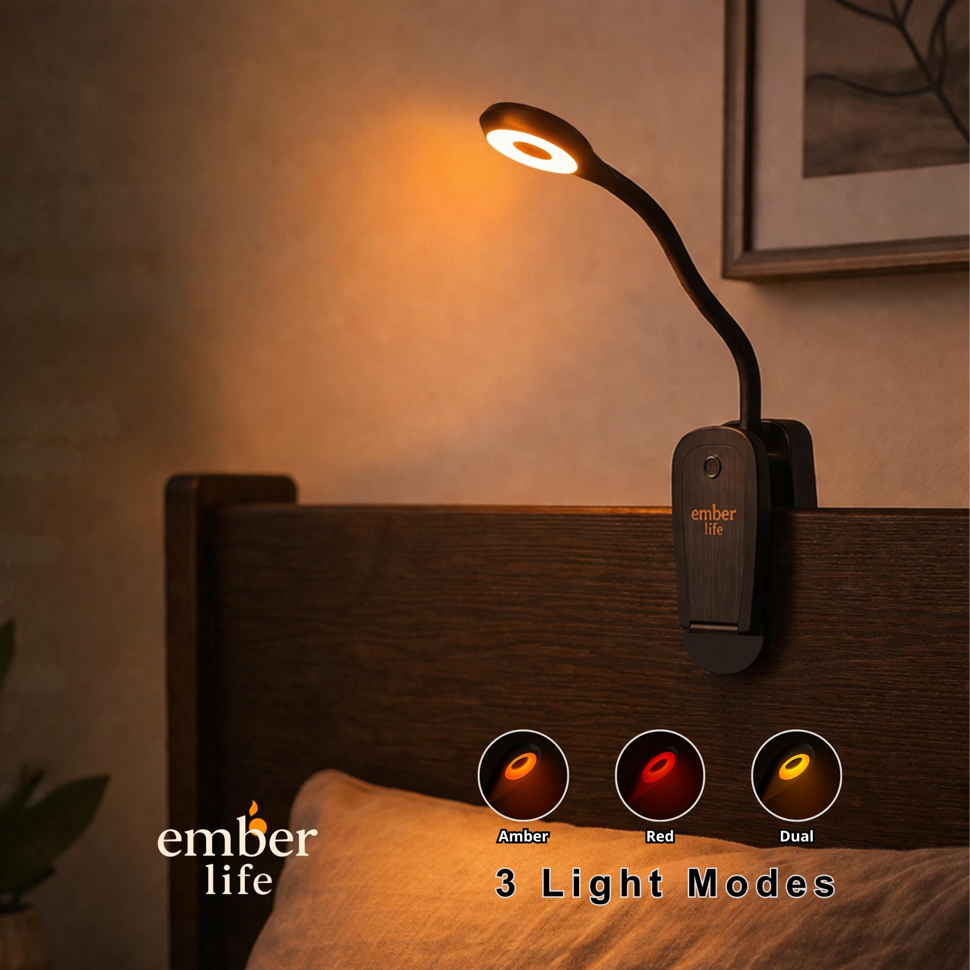 Bedside Clip Light for Night Use Blue Light Free Clip on Lamp for ...