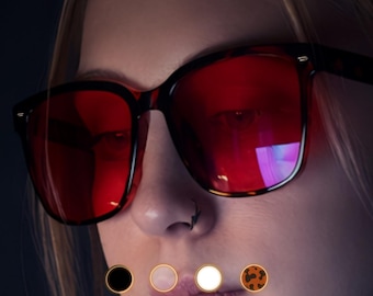 99.9% Blue Light Blocking glasses | red lens night time glasses for sleep