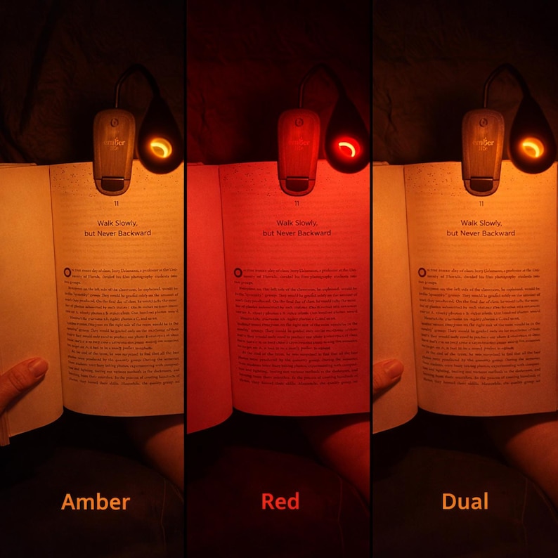 Red Light Reader Rechargeable Red Light Night Time Reading Light - Etsy