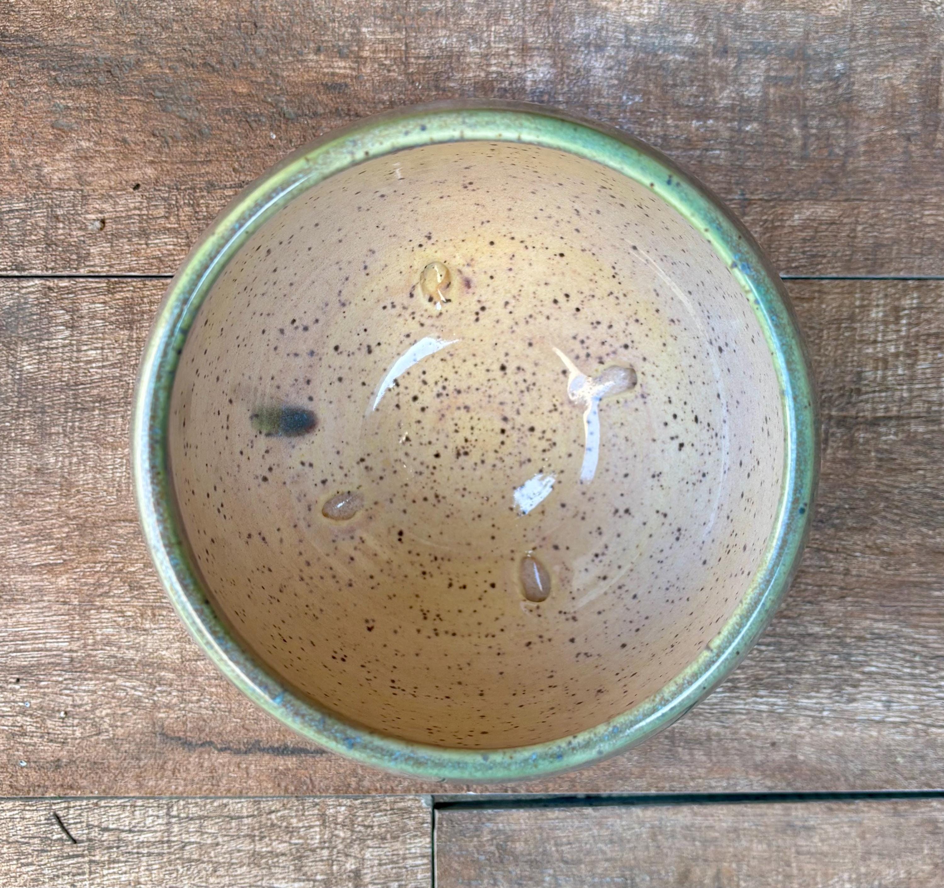 Handmade Ceramic Planter With Attached Drainage Tray - Wheel Thrown ...