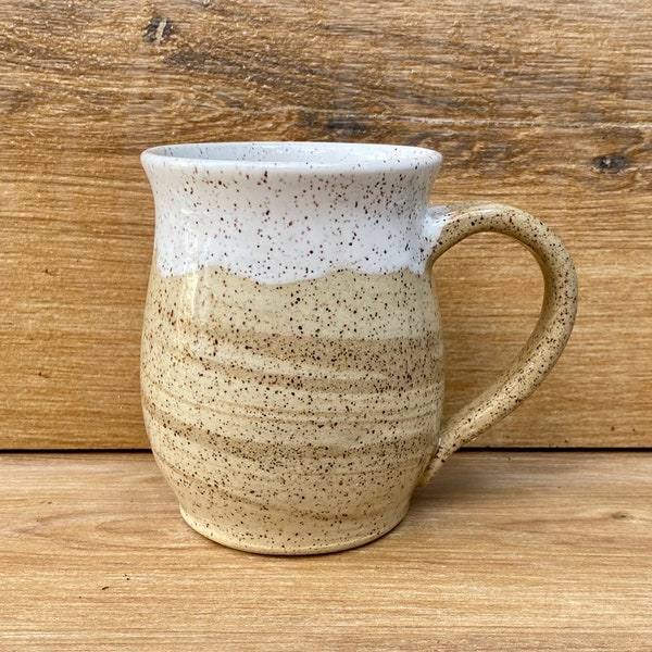 Handmade Pottery Coffee Mug ~ Marbled Ceramic Mug  ~ Speckled Clay - 18 OZ ~ Stoneware Cup ~ Wheel Thrown Ceramics ~ KLynnsArt