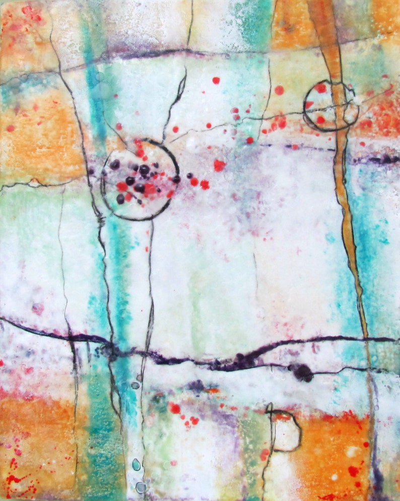 Original Abstract Encaustic Painting Textured Abstract Etsy