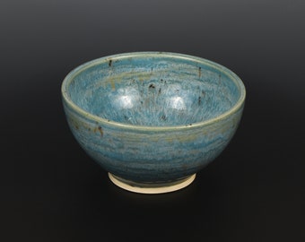 Stoneware Handmade Wheel Thrown Freckled Salsa or Trinket Bowl