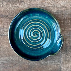 Handmade Ceramic Spoon Rest ~ Wheel Thrown Pottery ~ Handmade Pottery - KLynnsArt