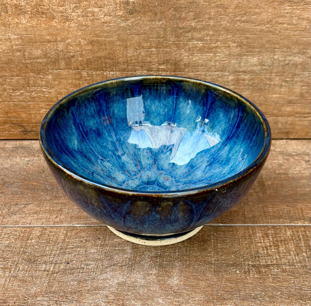 Handmade Ceramic Bowl ~ Wheel Thrown Pottery ~ Hand Glazed Pattern ...