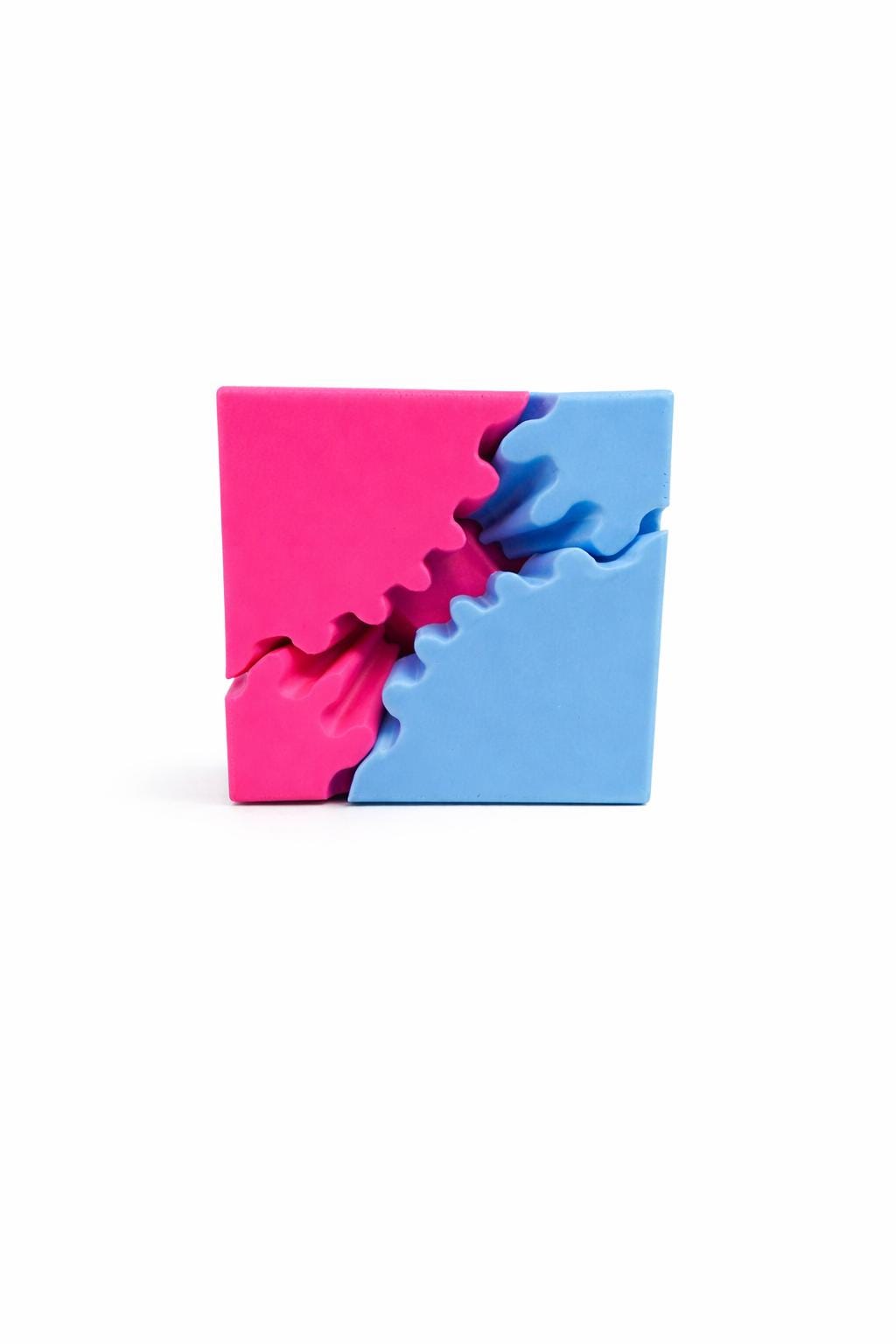 Interlocking Gear Fidget Cube – 3D Printed Stress Toy Puzzle – Smooth ...