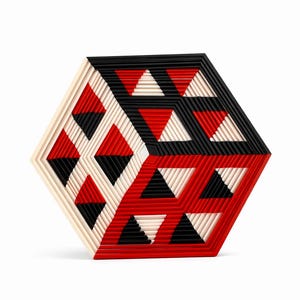 Geometric Optical Illusion Hexagon Fidget | 3D Printed STEM Toy