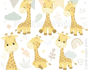 Giraffe clipart - Little Giraffe - Cute - Digital download