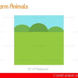 Farm Animals Clipart PNG, Cute Farm Animal PNGs, Printable Patterns for Crafts, Classroom and Kids Activities image 5