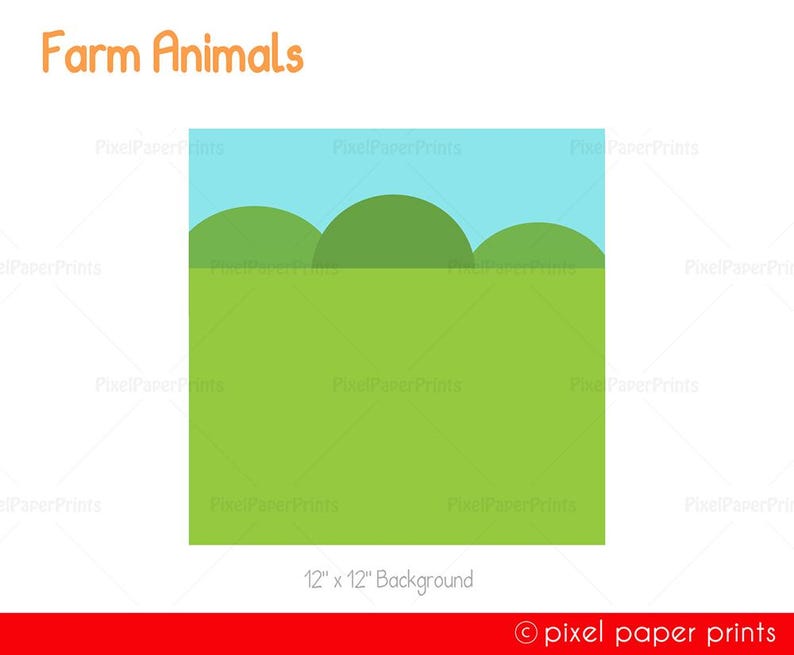 Farm Animals Clipart PNG, Cute Farm Animal PNGs, Printable Patterns for Crafts, Classroom and Kids Activities image 5