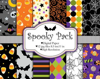 Spooky Pack - Halloween - Digital paper set