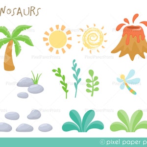 Baby Dinosaurs Clip Art Pastel Colors Clipart and Digital paper set Dinosaur Clip art Digital download image 4